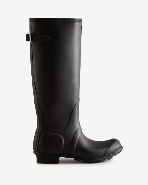 Hunter Tall Back Adjustable Wellington Női Hosszúszárú Csizma Fekete | FHI-267539