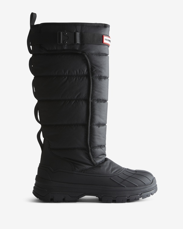 Hunter Intrepid Tall Buckle Snow Női Hosszúszárú Csizma Fekete | XZN-904528