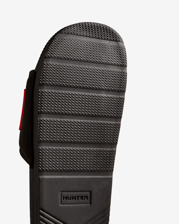 Hunter Neoprene Logo Férfi Papucs Fekete | WIH-392758