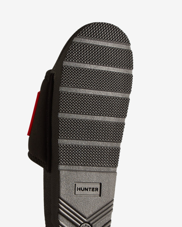 Hunter Neoprene Logo Női Papucs Fekete | ZAJ-081652