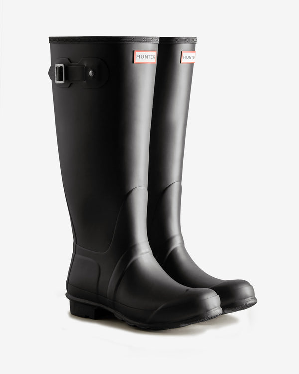 Hunter Tall Wide Fit Wellington Női Hosszúszárú Csizma Fekete | LFJ-514628